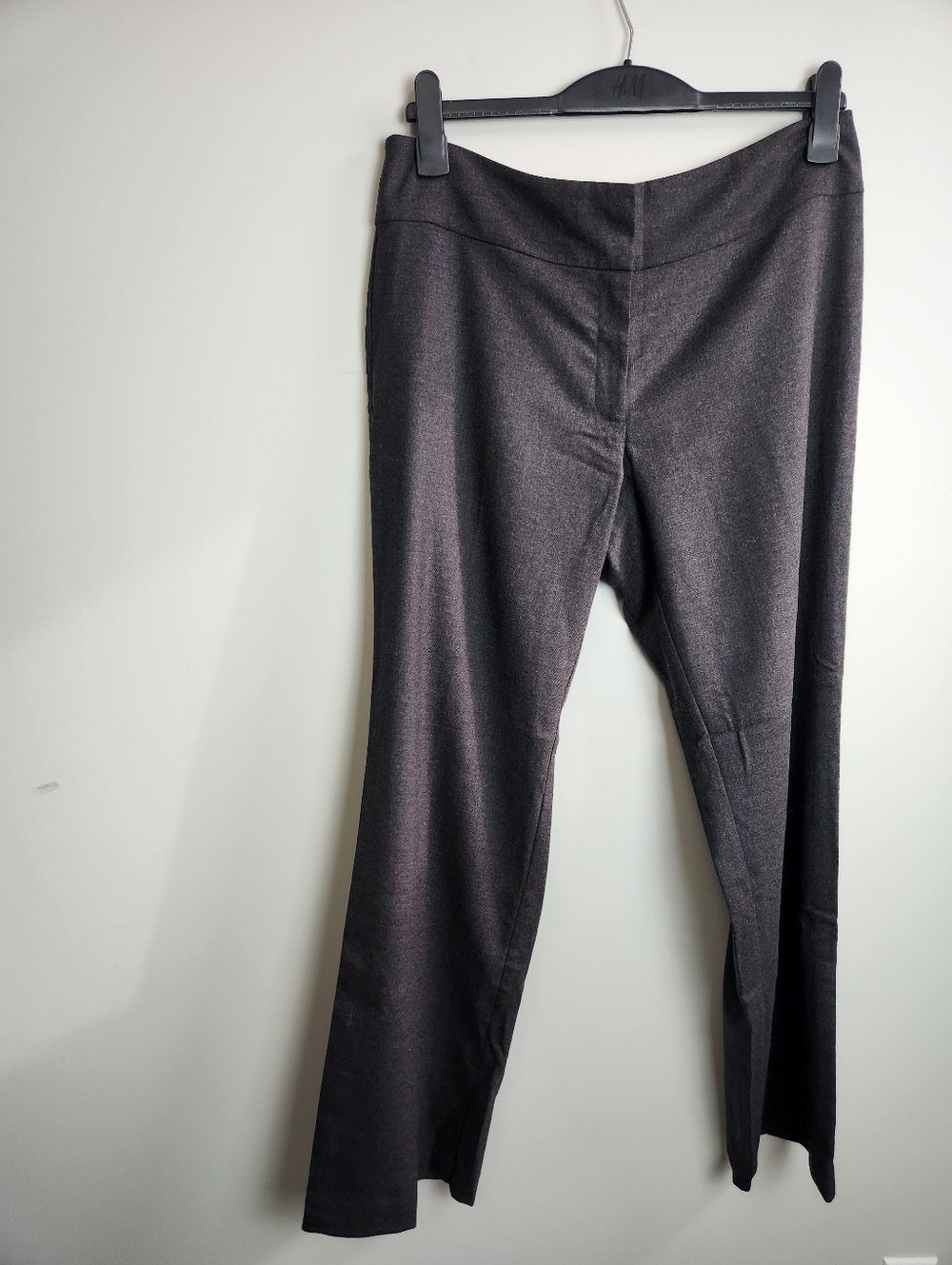 Eileen Fisher Straight Leg Wool Pants Trouser Grey Size 12 Office Professional - Picture 2 of 14